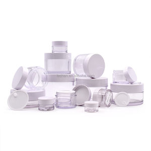 Barattolo di crema di <span class=keywords><strong>plastica</strong></span> <span class=keywords><strong>trasparente</strong></span> per PETG da 30g 100g da 150g 200g con coperchio bianco con logo vuoto vuoto - Product Image 3