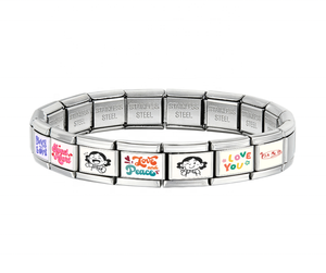 Bracelet à breloques modulaire DIY, cadeau tendance, personnalisable avec photo, bijoux commémoratifs pour couple, série montre cœur, mode, lettrage créatif personnalisé - Product Image 5