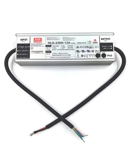 Fuente de Alimentación LED Regulable HLG Serie HLG-100H-12A, Impermeable IP67, 40W-600W, con Salida de 3A y Frecuencia para Iluminación MEANW - Product Image 1
