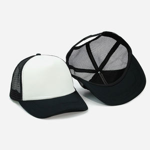 قبعة شبكية رياضية ترويجية من الفوم بلون واحد، قبعة أبوي مخصصة بطباعة التسامي، قبعة رياضية مخصصة بخمسة ألواح وفوم ناعم - Product Image 4