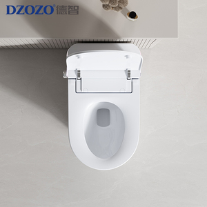 Toilette intelligente carrée S007 avec télécommande, sans réservoir, électrique, automatique, siège chauffant, séchage à l'air pour salle de bain - Product Image 5