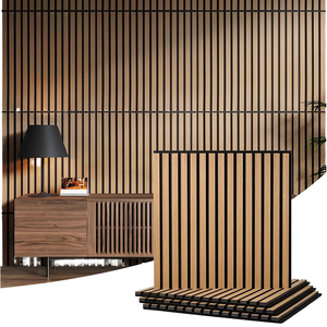 Pannello Acustico in <span class=keywords><strong>Legno</strong></span> 3D 600mm*2400mm/2600mm/2800mm/3000mm, Pannello a Doghe Fonoassorbente Ignifugo - Product Image 1