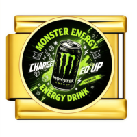 Bracelet à breloques italien Monster Energy en gros, 9 mm, en acier inoxydable, modules interchangeables DIY, bijoux de mode pour hommes et femmes