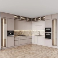 Nouvelle armoire de cuisine avec chariot, îlot mobile, dessus en bois massif