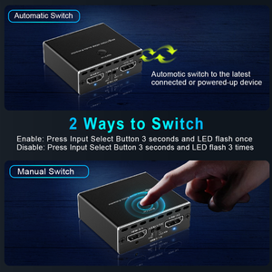 8K HDMI 2,1 Audio Extractor ARC 2 en 1 OUT CEC EDID HDMI Switch 2x1 para amplificadores PS5 Barras de sonido - Product Image 6