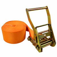 Sangle à cliquet en polyester robuste et résistante à l'usure, 3 po (75 mm), 2,2 mm d'épaisseur, 8 tonnes, à poignée courte, pour l'arrimage de conteneurs et de marchandises maritimes