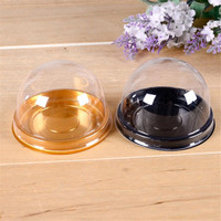 Boîte à gâteaux transparente transparente avec ruban pour pâtisseries Boîtes cadeaux transparentes avec couvercle pour fête de mariage et affichage de cadeaux