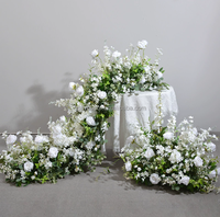 Chemin de table moderne en soie artificielle QDFLY, 200 cm, vert et blanc, pour décoration du Nouvel An – Vente en gros, luxe et simplicité