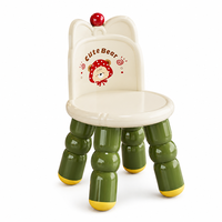 Chaise pour enfants avec oreilles de chat, ABS PP non toxique, dossier ergonomique, pieds antidérapants, siège de jeu pour tout-petits, rose, OEM ODM