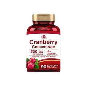 Complément Alimentaire Concentré de Canneberge OEM 500 MG en Capsules avec Vitamine C, 90 Comprimés – Favorise la Santé des Voies Urinaires - Product Image 1