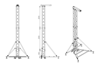 Line array stand truss line array truss rigging truss torre de elevación