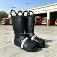 Bottes en caoutchouc pour pompiers EN15090, bottes de sauvetage pour pompiers, embout en acier, résistantes à la chaleur, bottes de lutte contre l'incendie pour les intervenants d'urgence