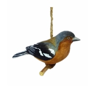 Ornement d'oiseau artisanal en bois décoratif peint à la main, sculpture sur bois d'oiseaux