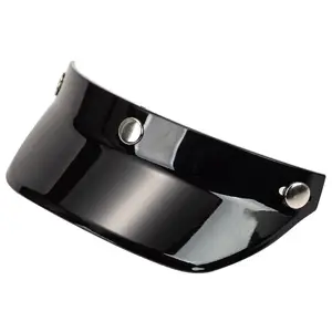 Ducktail visor 3-pin snap-on visor for motorbike helmets with -coloured vintage helmet finials