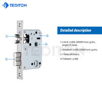 Serrure de porte à mortaise électronique à aimant en acier inoxydable 304 haute sécurité, corps de serrure 5050