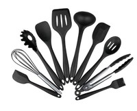 Harga Promo 10 Pcs Set Peralatan Dapur Silikon Anti Gores pada Panci dan Wajan Set Peralatan Masak Silikon