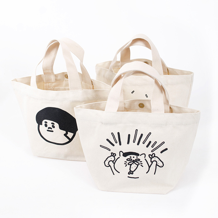 Túi Tote Vải Cotton Mini Thiết Kế Tùy Chỉnh Cho Nữ Chống Thấm Nước