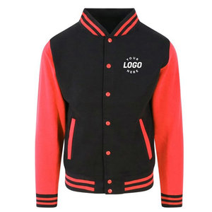 OEM High Street <b>Baseball</b> <b>Jacket</b> <b>Men</b> High Quality Stand Collar Leather Sleeves Front Buttons Varsity Winter Breathable Eco-Friend - Product Image 5
