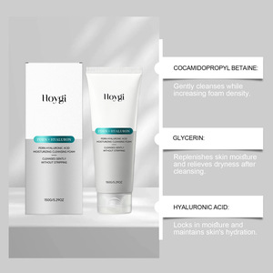 Nettoyant moussant à l'acide hyaluronique, soin nettoyant pour le visage, soin hydratant dense et rafraîchissant, sans sensation de tiraillement - Product Image 3