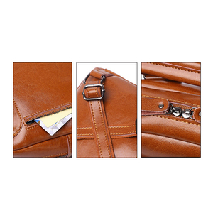 Vendita all'ingrosso di 2024 <span class=keywords><strong>borsa</strong></span> per <span class=keywords><strong>zaino</strong></span> in vera <span class=keywords><strong>pelle</strong></span> oliata per donne di lusso - Product Image 4