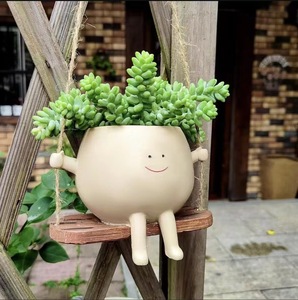 Petit <span class=keywords><strong>pot</strong></span> à suspendre brillant en forme de visage souriant, <span class=keywords><strong>pot</strong></span> à fleurs suspendu mignon en perles, plante vivante unique, <span class=keywords><strong>pot</strong></span> à succulentes joyeux - Product Image 1