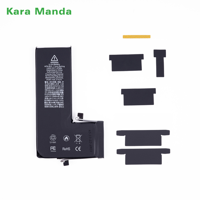 Kara Manda Factory New Upgrade KM Battery 100% Health Solve Popup Repair Phone Battery for iPhone 11 Pro Max Battery Replacement