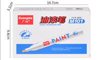 Lot de marqueurs de peinture GuangNa M101, 12 couleurs, à base d'huile, permanents, résistants à l'eau, pointe ronde de 2,8 mm, pour marquage industriel et artisanat DIY