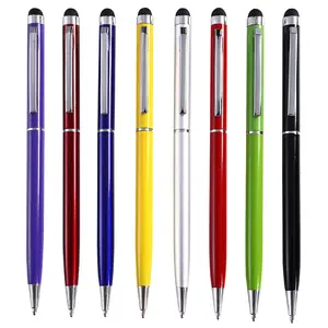 ユニバーサルブラックインクボールペン2in1スタイリストタブレットラップトップ用ペンすべての容量性タッチスクリーン