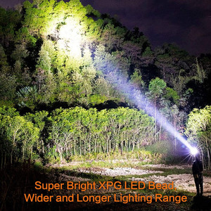 ไฟฉาย LED แบบชาร์จไฟได้ 2000 ลูเมนความสว่างสูงสำหรับการตั้งแคมป์เดินป่าตกปลาพร้อมพอร์ตชาร์จ USB - Product Image 3