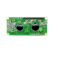 Modul Layar LCD WG14432B 14432 Dot Matrix Latar Belakang Kuning-Hijau dengan Karakter Hitam