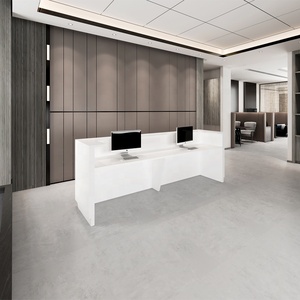 Khách sạn 5 sao dà<span class=keywords><strong>i</strong></span> tiếp tân quầy bar quầy quầy lễ tân L hình dạng Salon tóc sang trọng quầy lễ tân thiết kế cửa hàng - Product Image 4