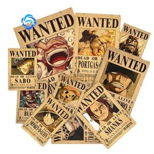 144 diseños gran oferta Law Nica <span class=keywords><strong>Luffy</strong></span> Zoro Nami Sanji papel decorativo impresión Hd Japón Anime Wanted Poster - Product Image 1