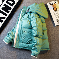 Doudoune Homme Hiver Tendance Américaine Rétro de Marque avec Sensation Haut de Gamme, Doudoune Épaisse et Ample en Duvet de Canard Blanc