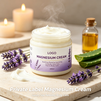 Crema Corporal de Magnesio Natural de Marca Privada, Calmante y Relajante, con Lavanda y Aloe Vera, Loción Hidratante para Masaje de Pies, Loción Corporal