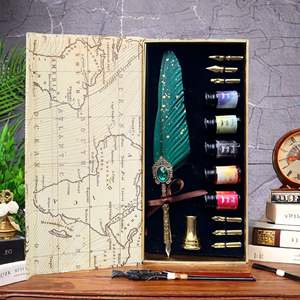 Ensemble de stylos à bille en métal Bonvan avec boîte-cadeau magnétique en pierres précieuses, design original, encre noire, largeur de 0,5 mm pour l'écriture - Product Image 4