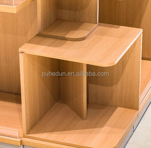 منصة عرض أرضية ترويجية على شكل جزيرة للسوبر ماركت مع صناديق خشبية ودعائم عرض للمشاهد - Product Image 5