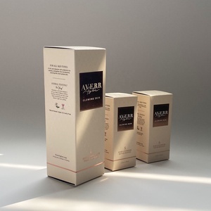 Boîte de papier d'impression de couleur claire personnalisée avec feuille d'or pour le nettoyage du visage rouge à lèvres parfum boîte à cosmétiques coréenne - Product Image 1