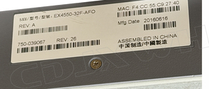 EX4550-32F-AFO for Juniper EX4550 Series <b>Ethernet</b> <b>Switch</b> EX4550-32F-AFO - Product Image 3