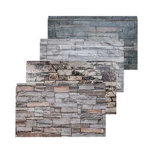 Revestimiento Exterior De Aluminio Piedra <span class=keywords><strong>Roca</strong></span> Faux Rock Panel De Pared Exterior Paneles De Fachada Decorativos Sándwich Para Casa - Product Image 1