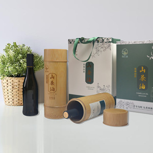 Bamboo Camellia Oil Packaging Gift Box Set With Bamboo Lid For Edible Oil Storage And Gifting - Product Image 1