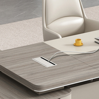 Mobilier de bureau du conseil d'administration moderne de luxe PDG patron directeur bureau de direction en forme de L