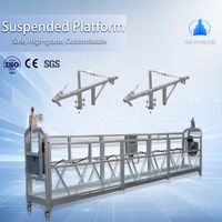 Plataforma Colgante Galvanizada ZLP800 con Capacidad de 800 kg para Fachadas de Edificios