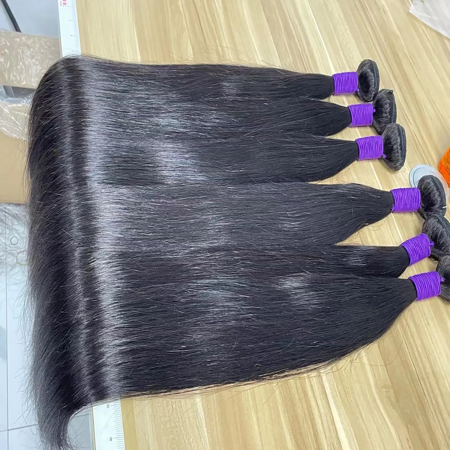 Extensions de cheveux brésiliens bruts, vente en gros de paquets de cheveux brésiliens en vison, paquets de cheveux brésiliens vierges