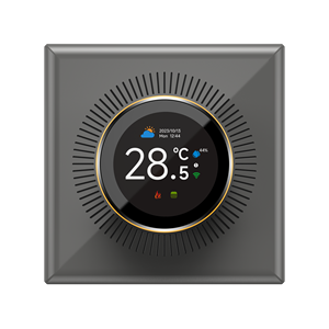 ترموستات غرفة بتصميم عصري من Tuya للحياة الذكية مع مقبض تحكم عن بعد صوت Alexa TFT Knob v ألواح تدفئة أرضية للفنادق - Product Image 3