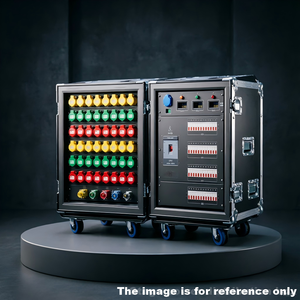 48-Way 16A Industrial Power Distribution Box with 400A Input & Dual Voltage Meters Stage power distribution box - Product Image 4