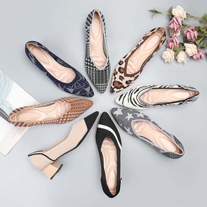 Scarpe da Donna Primaverili <span class=keywords><strong>e</strong></span> Autunnali con Tacco Medio Intrecciato, Punta Affusolata, Tacco Spesso <span class=keywords><strong>e</strong></span> Suola Morbida - Product Image 2