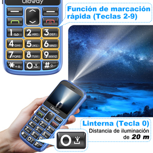 <span class=keywords><strong>Téléphone</strong></span> portable classique 4G LTE avec écran LCD 2,4 pouces, carte SIM unique, appareil photo, fonction SOS, compatible espagnol/allemand/français - Product Image 6