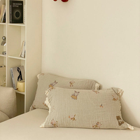 Couette personnalisée OEM ODM 100% coton, douce, garnie de polyester, broderie de dessins animés, toutes saisons, marque privée, couette printemps automne