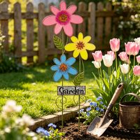 Decorazione Pasquale da Giardino a Tema Coniglietto, Insegna in Metallo Resistente per Prato Esterno Primaverile