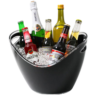 Impression couleur 3,5 l, 7l, 8l, 10l, 12l, cuivre, argent, noir, or, plastique, métal, logo de couleur personnalisé, seau à bière et à glace pour promotion